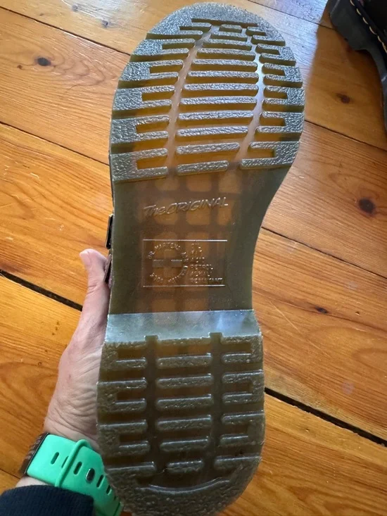 Dr. Martens Black Floral Mary Jane Double Buckle Shoes - Picture 6 of 8